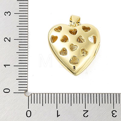 Rack Plating Brass Micro Pave Clear Cubic Zirconia Pendants KK-A208-04G-02-1