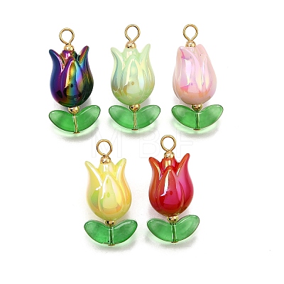 UV Plated Acrylic Pendants PALLOY-TA00270-1