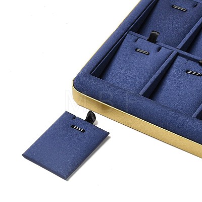 18-Slot PU Leather Pendant Necklace Display Tray Stands VBOX-C003-05B-1