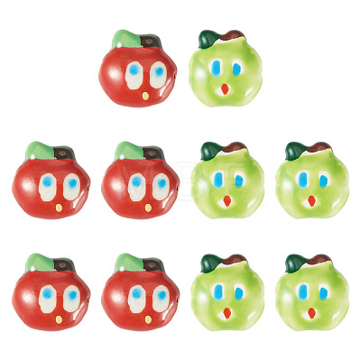 10Pcs 2 Colors Handmade Porcelain Beads PORC-TA0001-65-1