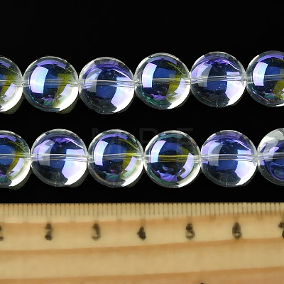 Transparent Electroplate Glass Beads Strands EGLA-K061-05A-02-1