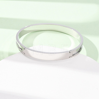 304 Stainless Steel Grooved Bangle Base SA-CBACA70-04P-1