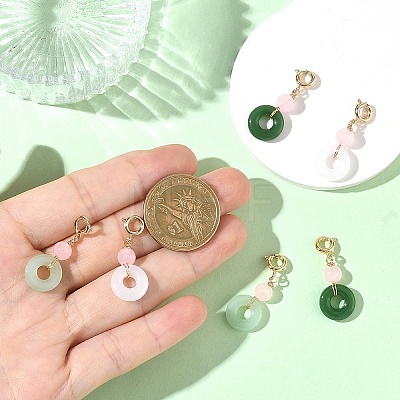 6Pcs 3 Styles Glass Pendant Decorations HJEW-YW00552-1