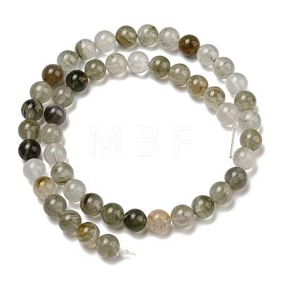 Natural Green Lodolite Quartz/Garden Quartz Beads Strands G-R494-A07-03-1