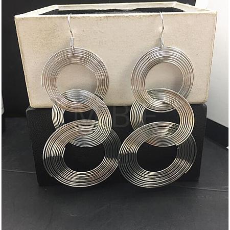Retro Alloy Multilayer Ring Dangle Earrings FS-WG10A8D-02-1