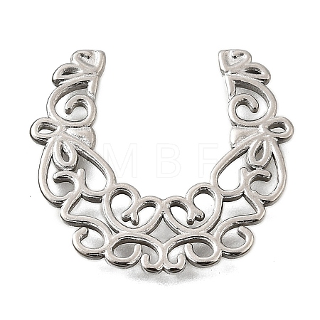 304 Stainless Steel Filigree Joiners STAS-Q362-03B-P-1