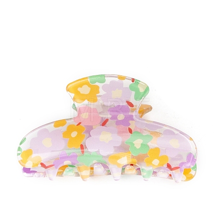 Flower PVC Claw Hair Clips PW-WG88AB0-06-1