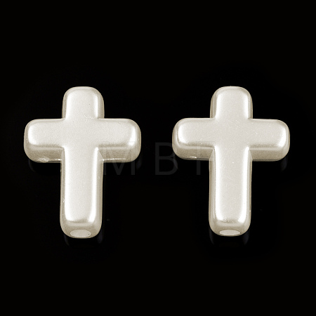 ABS Plastic Imitation Pearl Beads OACR-T018-06-1
