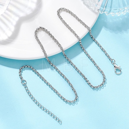 304 Stainless Steel Rolo Chain Necklaces NJEW-JN05772-1