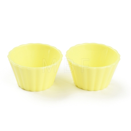 Mini Plastic Simulated Egg Tart Cup DJEW-C005-02F-1