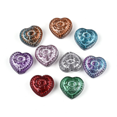Baking Paint Transparent Glass Beads DGLA-N018-26-1