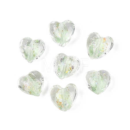 Handmade Foil Glass Beads FOIL-N029-09G-1