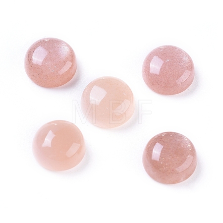 Natural Sunstone Cabochons G-L541-01A-8mm-1