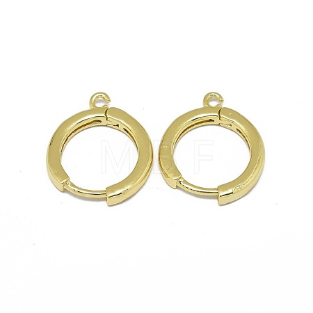 Brass Huggie Hoop Earring Findings PALLOY-F249-19G-1