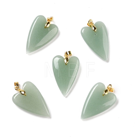 Natural Green Aventurine Pendants G-E570-01G-03-1