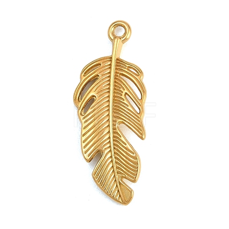 Hollow 304 Stainless Steel Pendants STAS-Z194-03G-02-1