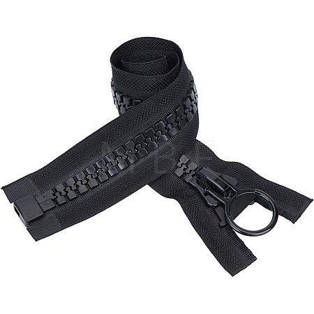 1Pc Alloy & Polyester & Resin Zipper FIND-CY0002-19-1