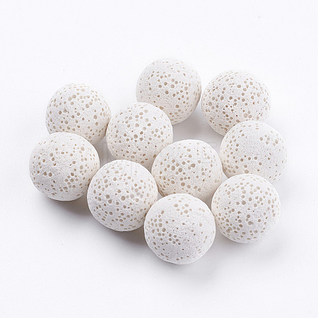 Unwaxed Natural Lava Rock Beads G-I190-16mm-B03-1