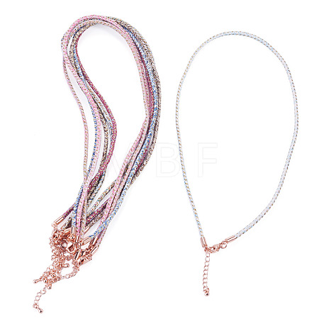 7Pcs 7 Colors 2.5MM Round Nylon Cotton Cord Necklace Making NJEW-TA0001-25RG-1