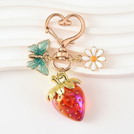Acrylic & Alloy Pendant Decorations HJEW-YW00491-01-1
