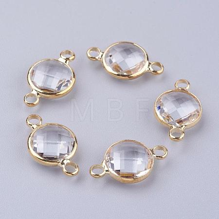 Golden Tone Brass Glass Links connectors GLAA-M004-B-24G-1