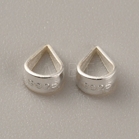 925 Sterling Silver Snap on Bails STER-WH0010-02B-S-1
