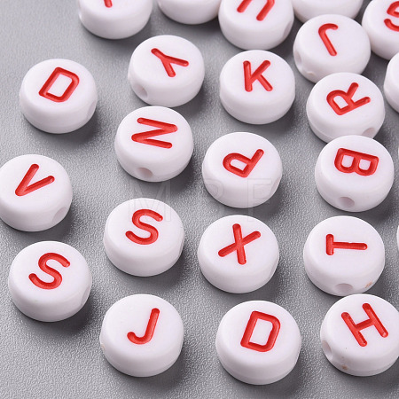 Opaque White Acrylic Beads SACR-T338-12E-1