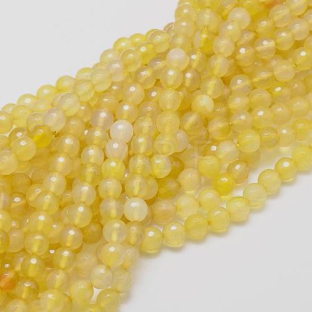 Natural Agate Beads Strands G-G580-8mm-07-1
