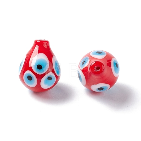 Handmade Evil Eye Lampwork Beads LAMP-F025-05B-1