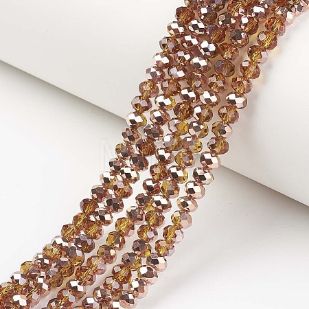 Electroplate Transparent Glass Beads Strands EGLA-A034-T2mm-N07-1