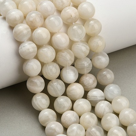 Natural White Moonstone Beads Strands G-L664-A01-10mm-1