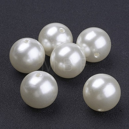 Imitated Pearl Acrylic Beads PACR-20D-12-01-1