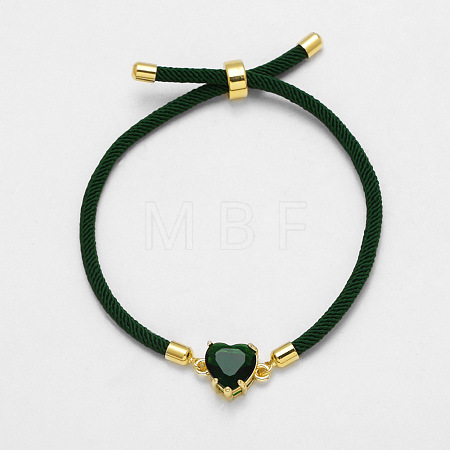 Adjustable Cotton Cord Slider Bracelets WGB6805-05-1