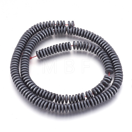 Non-magnetic Synthetic Hematite Beads Strands G-I208-03F-A-6x2mm-1
