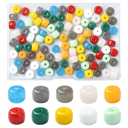 100Pcs 10 Colors K9 Glass Beads Strands GLAA-YW0003-59-1