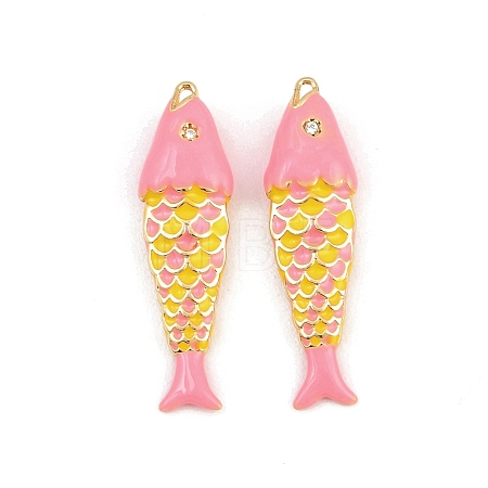 Brass Enamel Pendants KK-CBA6818-03G-04-1