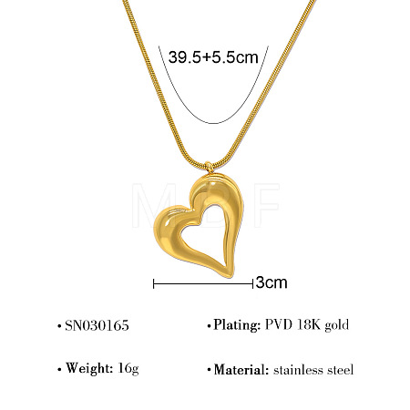 304 Stainless Steel Pendant Round Snake Chain Necklaces for Women WG6E1C5-04-1