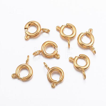Ion Plating(IP) 304 Stainless Steel Spring Ring Clasps STAS-P163-15G-1