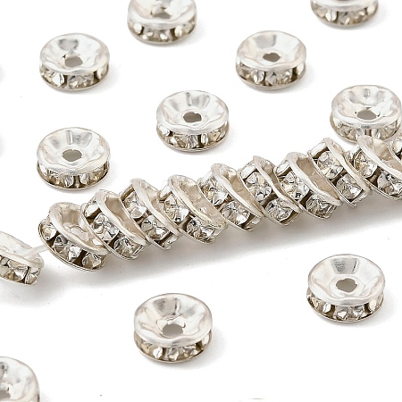 Iron Crystal Rhinestone Spacer Beads X-RB-A009-8MM-S-1