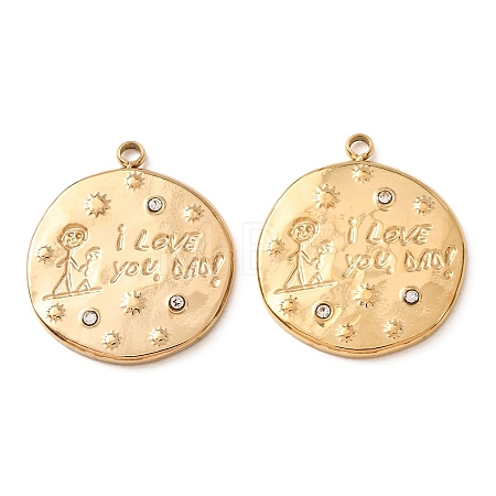 Father's Day 304 Stainless Steel Pendants STAS-C184-07G-1