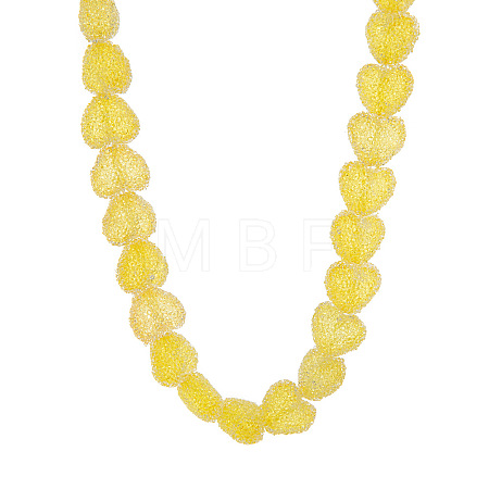 Resin Jelly Heart Beaded Necklaces FS-WGF46B0-08-1