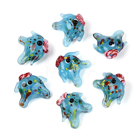 Handmade Lampwork Beads Strands LAMP-N036-22B-1