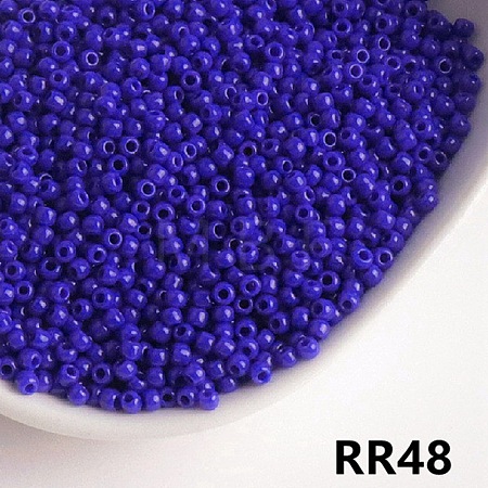 Opaque 6/0 Glass Seed Beads SEED-I013-4mm-RR48-1