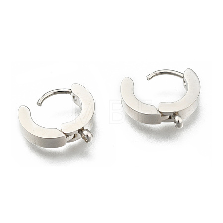 Tarnish Resistant Personalized Unisex 304 Stainless Steel Hoop Earrings LS-EJEW-G120-59P-1