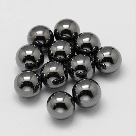 Non-magnetic Synthetic Hematite Beads G-P162-01-8mm-1