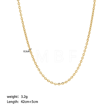 Stainless Steel Cable Chain Necklaces PW-WG8A4BA-02-1