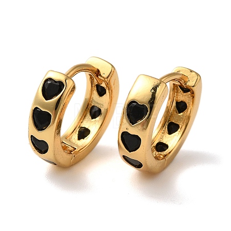 Rack Plating Brass Micro Pave Cubic Zirconia Hoop Earrings EJEW-L224-57G-04-1