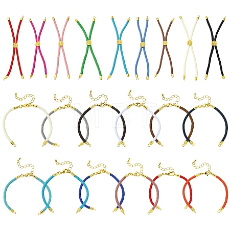 12Pcs 3 Colors Nylon Cords Bracelet Makings Fit for Connector Charms AJEW-YW0001-43A-1