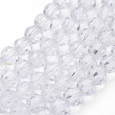 Transparent Glass Bead Strands GLAA-G013-6mm-72-1
