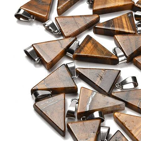 Natural Tiger Eye Pendants G-B127-04P-09-1